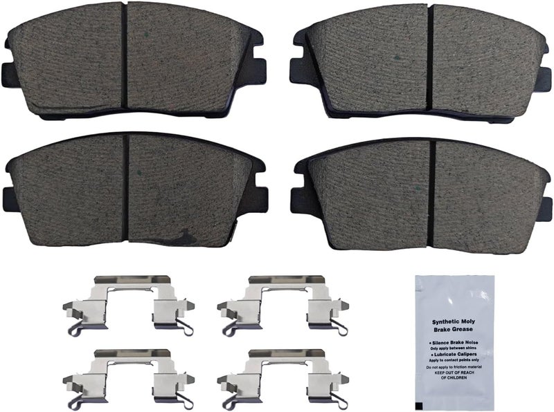 HUSCH D1847 Front Ceramic Brake Pads Kit Fit For Hyundai Elantra 2017-2020 Sport, For Hyundai Tucson 2016-2021, For Kia Sportage 2017-2021 - Image 2
